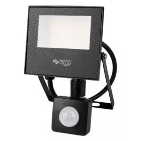   LED Reflektor Halogén 20W 1600lm 4500K Semleges Mozgásérzékelővel 120° IP65 Fekete Tiga Masterled