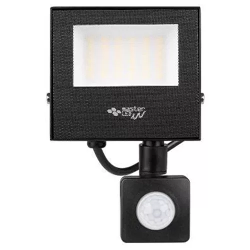 LED Reflektor Halogén 20W 1600lm 4500K Semleges Mozgásérzékelővel 120° IP65 Fekete Tiga Masterled