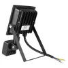 LED Reflektor Halogén 20W 1600lm 4500K Semleges Mozgásérzékelővel 120° IP65 Fekete Tiga Masterled