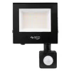 LED Reflektor Halogén 30W 2400lm 4500K Semleges Mozgásérzékelővel 120° IP65 Fekete Tiga Masterled