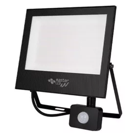   LED Reflektor Halogén 100W 8000lm 4500K Semleges Mozgásérzékelővel 120° IP65 Fekete Tiga Masterled