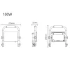 LED Reflektor Halogén 100W 8000lm 4500K Semleges 120° IP65 Fekete Sárga Tiga Masterled