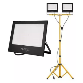  LED Reflektor 2x 100W 4500K Semleges + Dupla Állvány Készlet IP65 Tiga Masterled