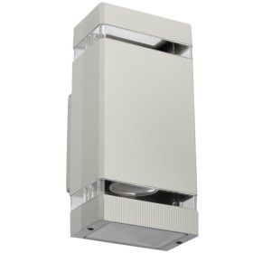   Dupla Masterled HANA LED homlokzati kerti fali lámpa 2x GU10 ALUMÍNIUM szürke IP54