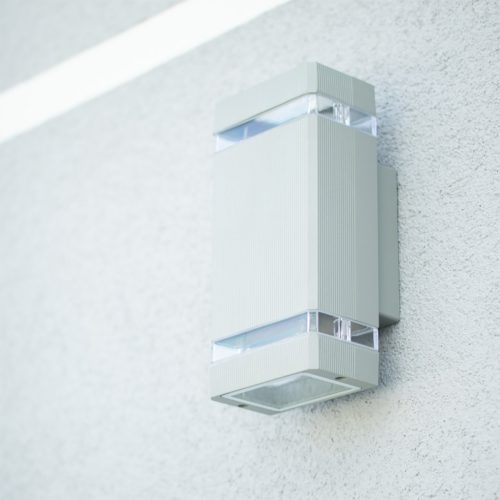 Dupla Masterled HANA LED homlokzati kerti fali lámpa 2x GU10 ALUMÍNIUM szürke IP54