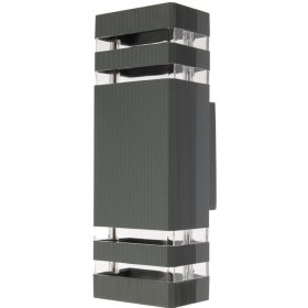  Kerti fali lámpa emelés dupla fel és le INEZ DUO LED 2x GU10 ALUMÍNIUM Sötétszürke IP54