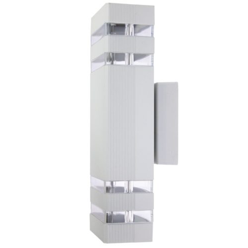 Dupla felső és alsó kerti fali lámpa INEZ DUO LED 2x GU10 ALUMÍNIUM ezüst IP54