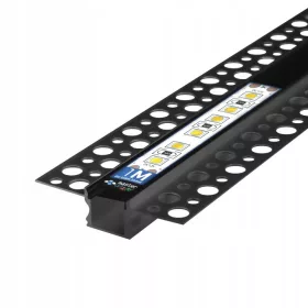 Profil LED szalagokhoz eloxált fekete 1m GK Masterled