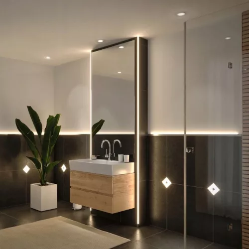 Profil LED szalagokhoz eloxált fekete 1m GK Masterled