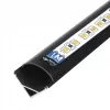 LED szalagprofil, ferde, fekete eloxált, 1m Masterled