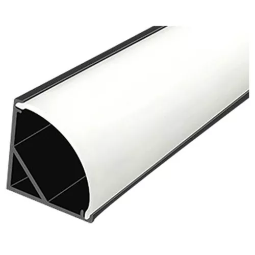 LED szalagprofil, döntött, alumínium, tejfehér, 2m, Masterled