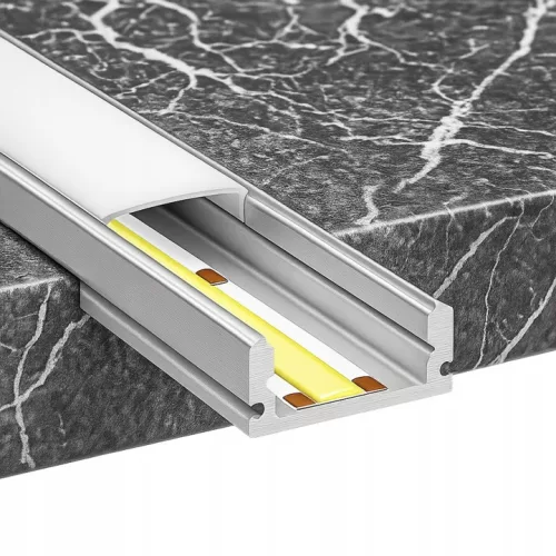 Profil LED szalagokhoz ezüst eloxált, felületre szerelhető 1m Masterled