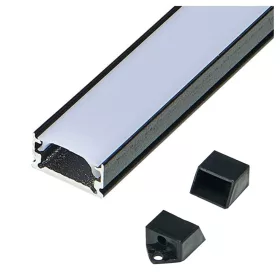   LED szalag profil, eloxált alumínium, tejfehér, 2m Slim Masterled