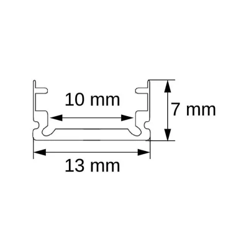LED szalag profil, eloxált alumínium, tejfehér, 2m Slim Masterled