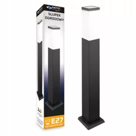   LED Kerti Álló Lámpa Kültéri Oszlop E27 Fekete IP44 Havana 65cm Masterled