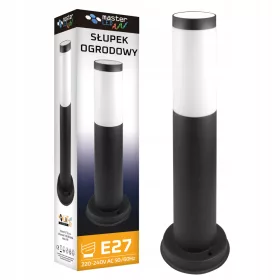   LED Kerti Álló Lámpa Kültéri Oszlop E27 Fekete IP44 Manila 45cm Masterled