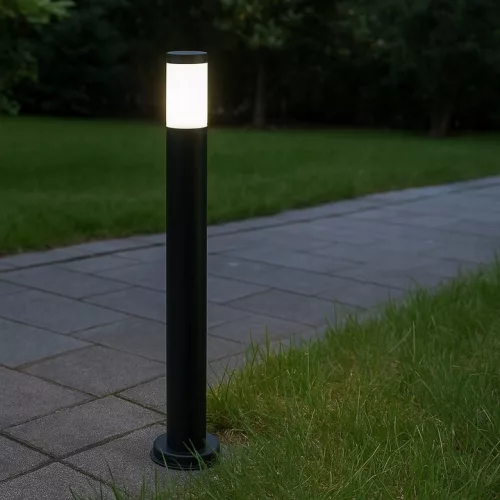 LED Kerti Álló Lámpa Kültéri Oszlop E27 Fekete IP44 Manila 80cm Masterled