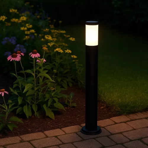 LED Kerti Álló Lámpa Kültéri Oszlop E27 Fekete IP44 Manila 80cm Masterled