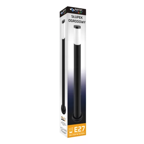 LED Kerti Álló Lámpa Kültéri Oszlop E27 Fekete IP44 Manila 80cm Masterled
