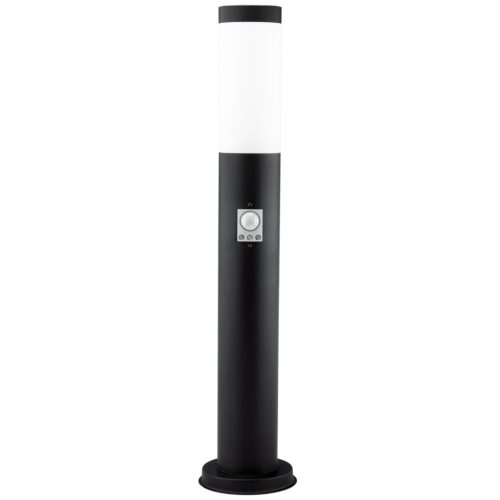 Kültéri kerti lámpa E27 BLACK POST 45cm mozgás- és szürkület érzékelővel