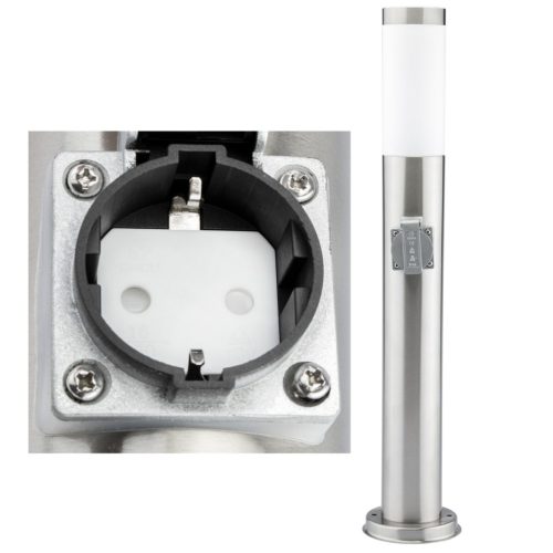 Kültéri kerti lámpa E27 SILVER POSTA 65cm 230V-os foglalattal