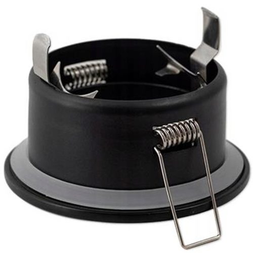 HALOGÉN lámpatest Süllyesztett fürdőszobai Soffit Hermetic GU10 Fekete IP44 RÖGZÍTETT