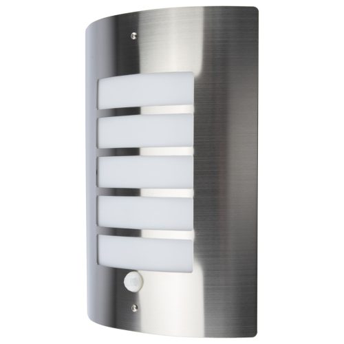 Kerti fali lámpa, kültéri E27, mozgás- és szürkületérzékelővel