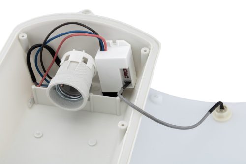 Kerti fali lámpa, kültéri E27, mozgás- és szürkületérzékelővel