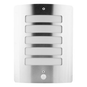   Kerti fali lámpa E27 LUGO acél homlokzati fali lámpa PIR érzékelő