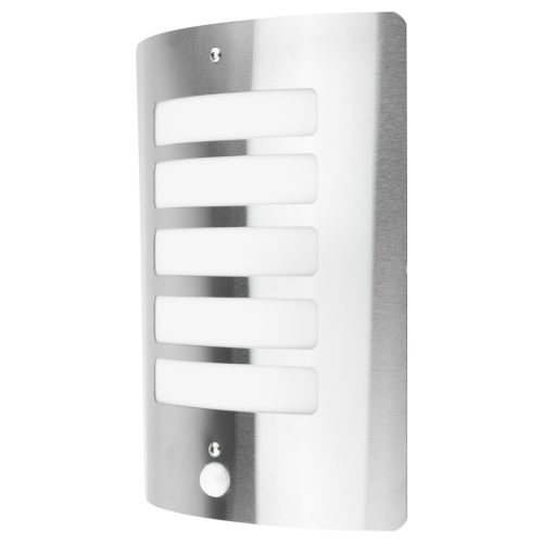 Kerti fali lámpa E27 LUGO acél homlokzati fali lámpa PIR érzékelő