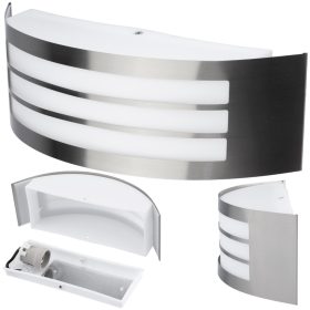   Kerti fali lámpa, emelvény, kültéri lámpa E27 INOX IP44 DORIS