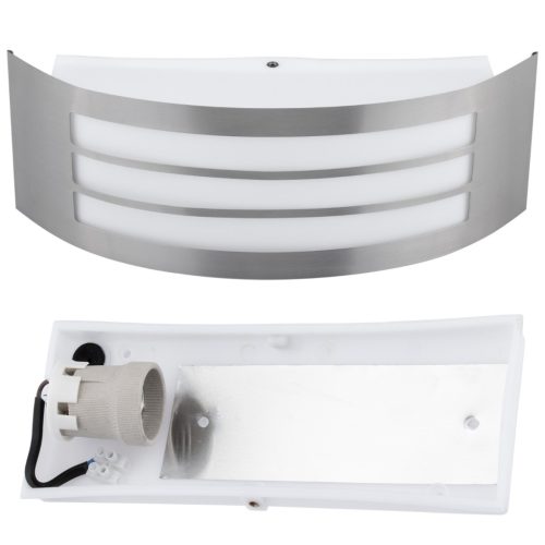 Kerti fali lámpa, emelvény, kültéri lámpa E27 INOX IP44 DORIS