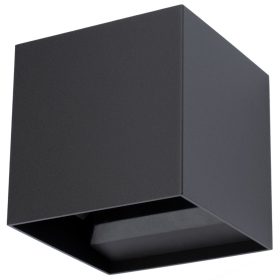   LED kerti fali lámpa kültéri homlokzati lámpa 2x3W 4000K felfelé és lefelé állítható fekete