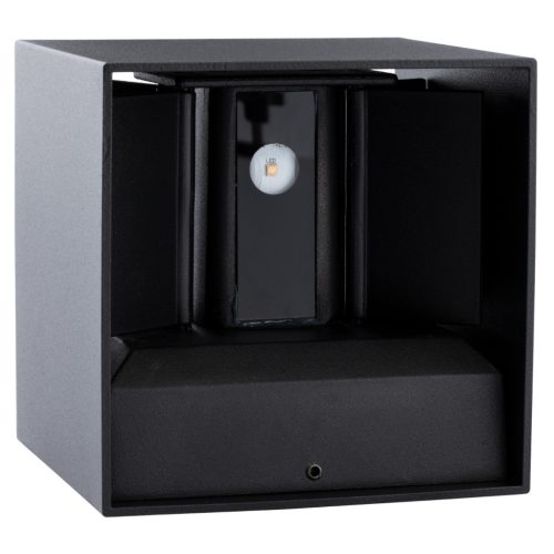 LED kerti fali lámpa kültéri homlokzati lámpa 2x3W 4000K felfelé és lefelé állítható fekete