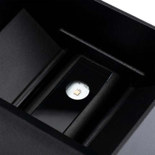 LED kerti fali lámpa kültéri homlokzati lámpa 2x3W 4000K felfelé és lefelé állítható fekete