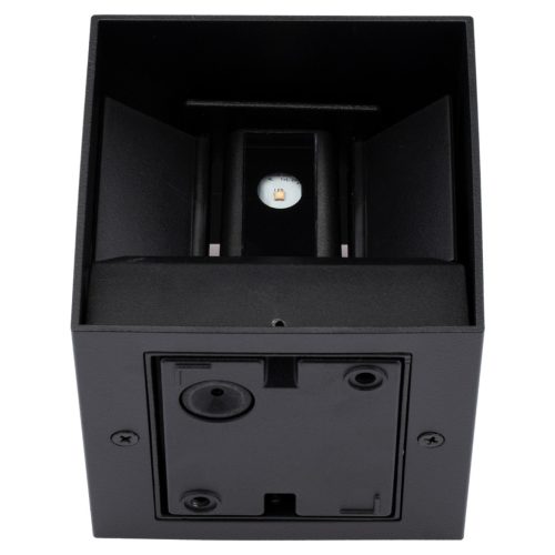 LED kerti fali lámpa kültéri homlokzati lámpa 2x3W 4000K felfelé és lefelé állítható fekete