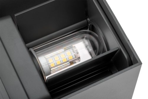 Kerti lámpa LED fali lámpa G9 kültéri lámpatest antracit felső/alsó állítható világítási szöggel, Kira