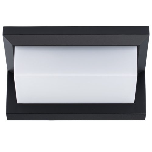 Kerti lámpa LED fali lámpa 12W építészeti lámpatest téglalap Lagos fekete mozgásérzékelővel