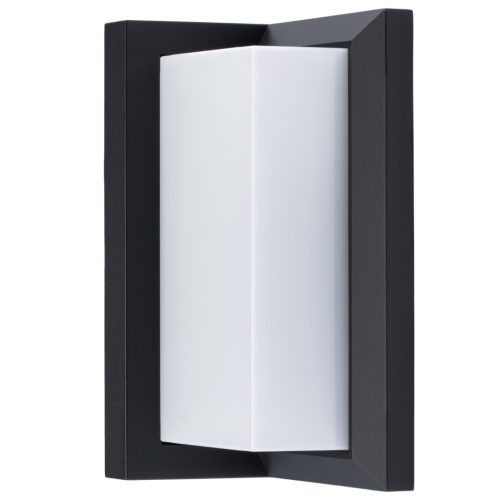 Kerti lámpa LED fali lámpa 12W építészeti lámpatest téglalap Lagos fekete mozgásérzékelővel