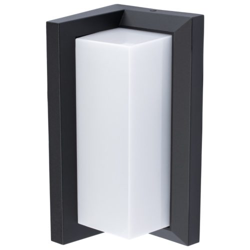 Kerti lámpa LED fali lámpa 12W építészeti lámpatest téglalap Lagos fekete mozgásérzékelővel