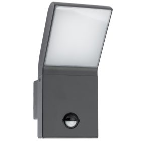   Kültéri kerti fali lámpa LED 12W 4000K IP54 mozgás- és szürkületérzékelővel