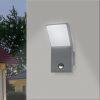 Kültéri kerti fali lámpa LED 12W 4000K IP54 mozgás- és szürkületérzékelővel