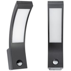   Kültéri kerti fali lámpa LED 10W 4000K IP54 mozgás- és szürkületérzékelővel