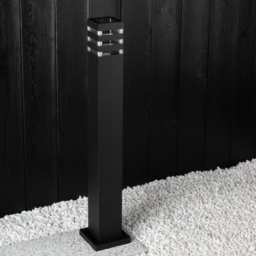 Kültéri kerti lámpa E27 BLACK POST Négyzet 50cm