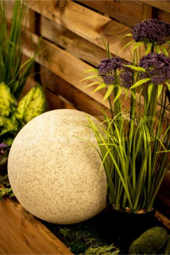 Kültéri kerti lámpa 230V E27 BULL 30cm Stone