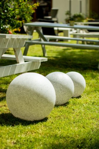 Kültéri kerti lámpa 230V E27 BULLET 40cm Stone