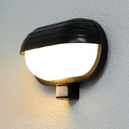 FRODA kerti fali lámpa E27 IP44 PIR érzékelővel, fekete