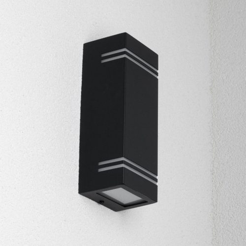 Kerti lámpa NELA emelőfali lámpa 2xGU10 IP44 felső alsó fekete