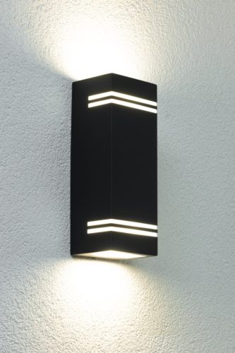 Kerti lámpa NELA emelőfali lámpa 2xGU10 IP44 felső alsó fekete