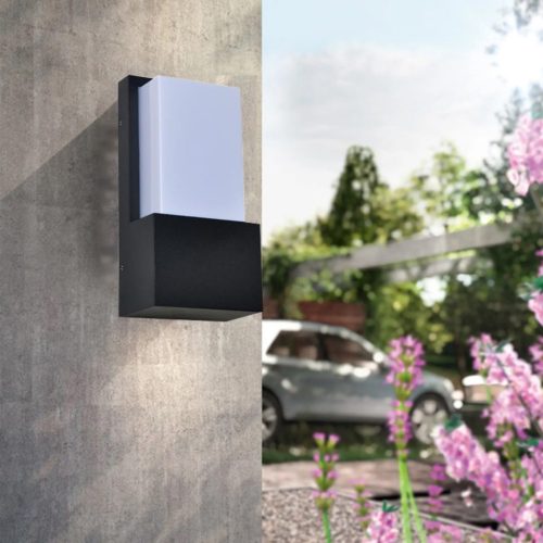 Kerti fali lámpa kültéri falikar MIRIA E27 IP44 270° fekete